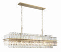 Hayes 50'' Aged Brass Linear Chandelier