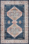 Loloi II | Heidi Collection | Denim / Blush | HEI-03