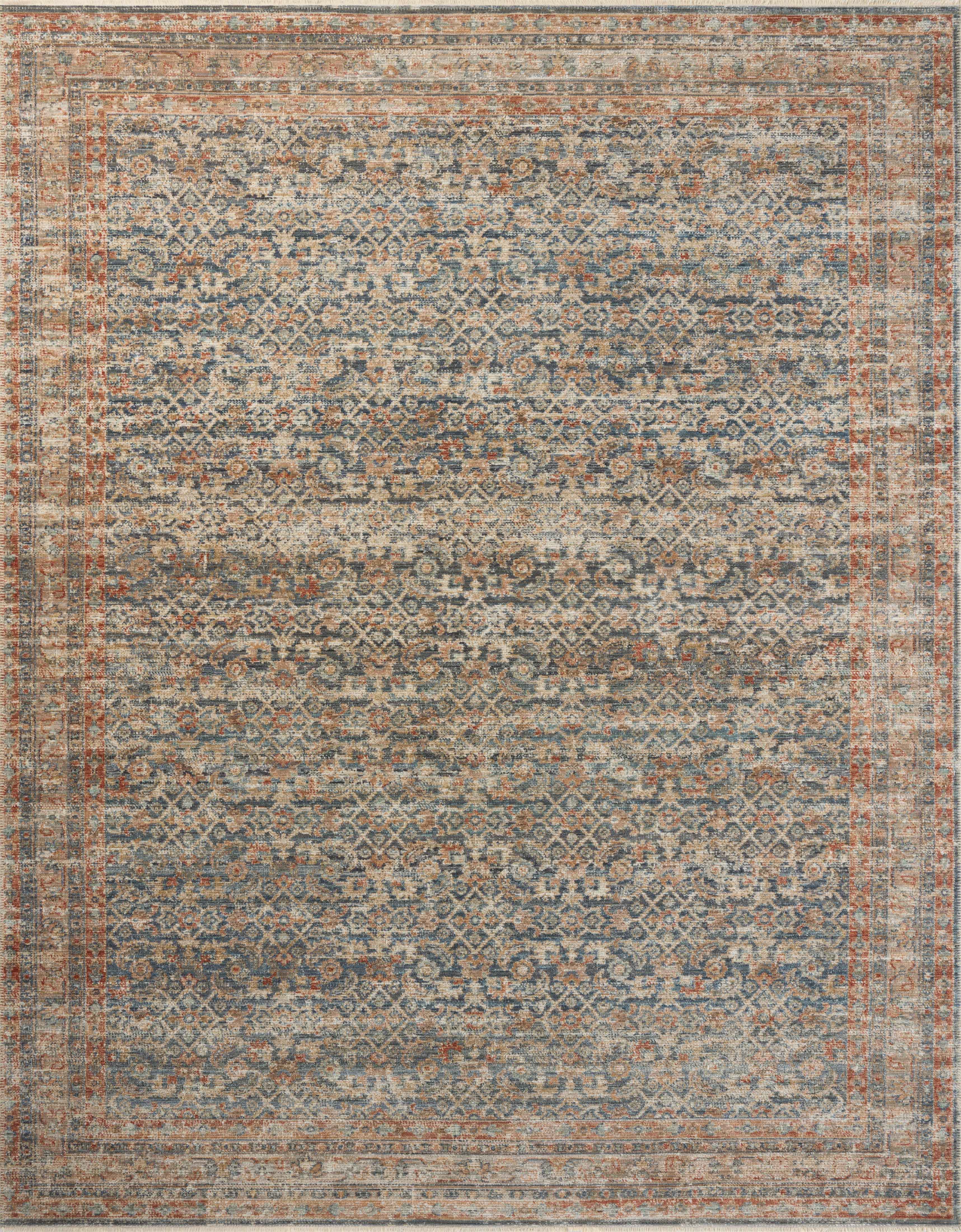 Loloi | Heritage Collection | Blue / Rust | HER-12