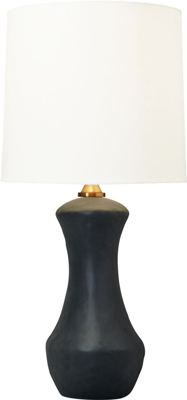 Bone Table Lamp Rough Black Ceramic Bulbs Inc