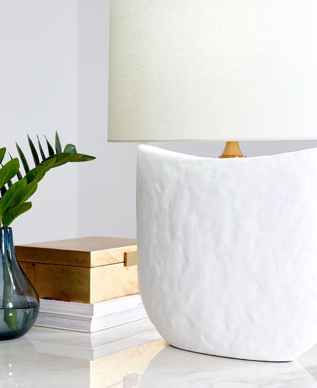 Cenotes Table Lamp Matte White Ceramic Bulbs Inc