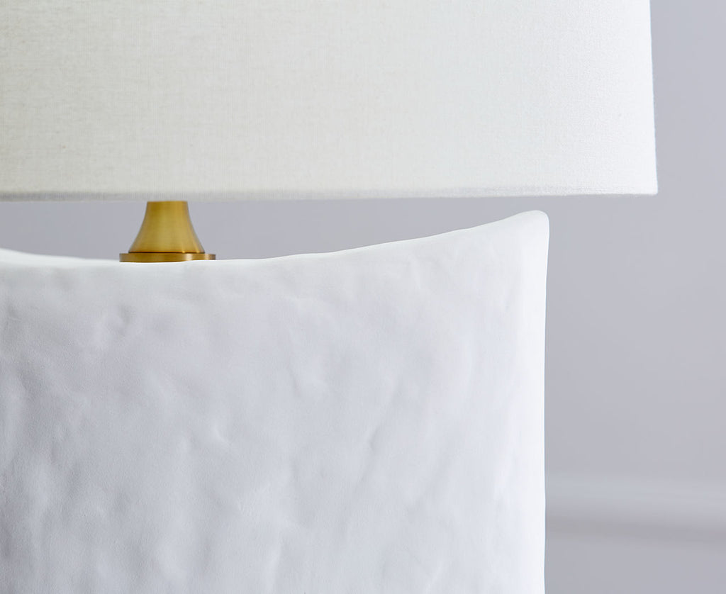 Cenotes Table Lamp Matte White Ceramic Bulbs Inc
