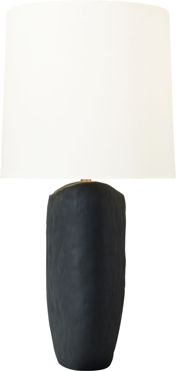 Cenotes Table Lamp Rough Black Ceramic Bulbs Inc