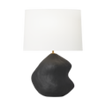 Broxton Medium Table Lamp Rough Black Ceramic Bulbs Inc