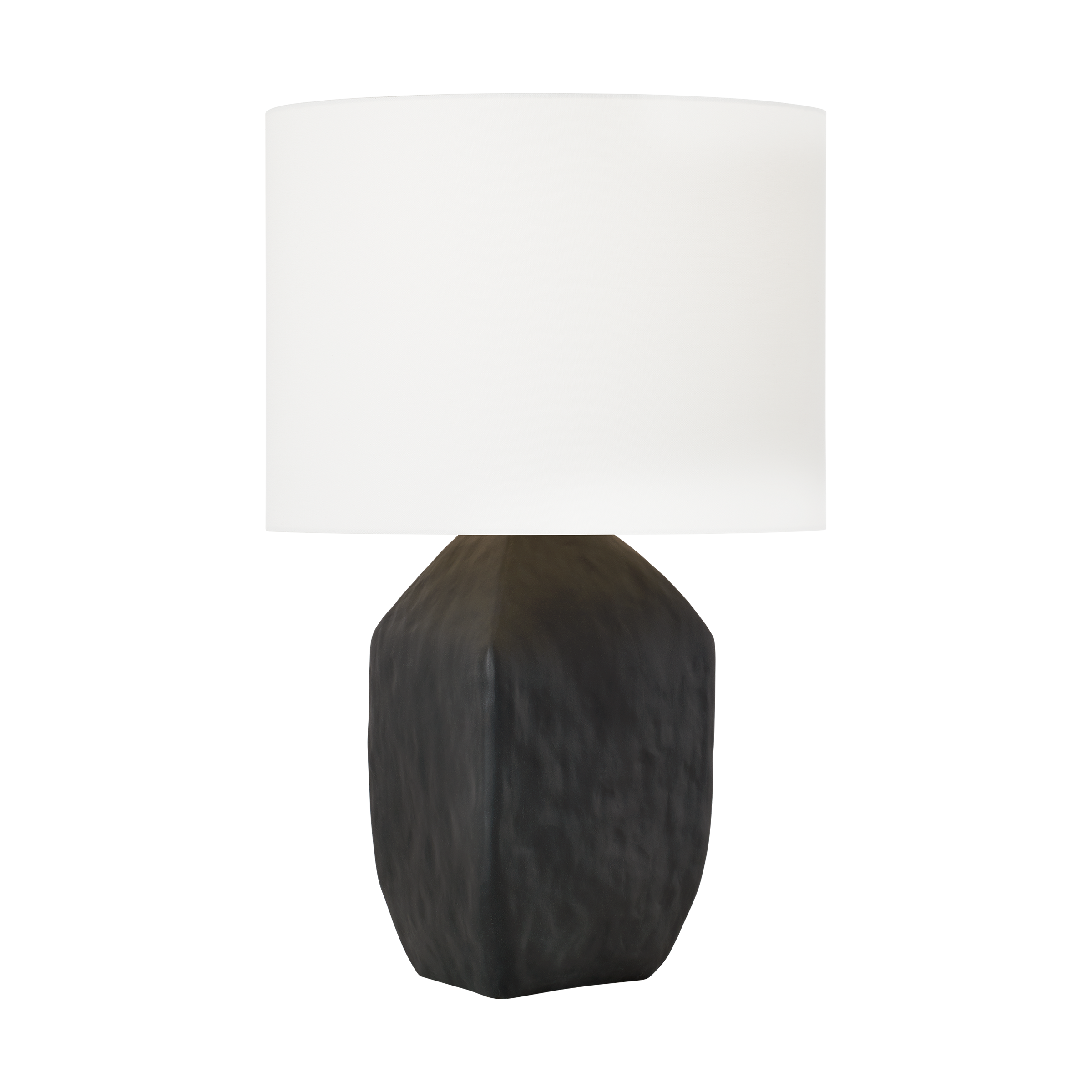 Sybert Medium Table Lamp Rough Black Ceramic Bulbs Inc