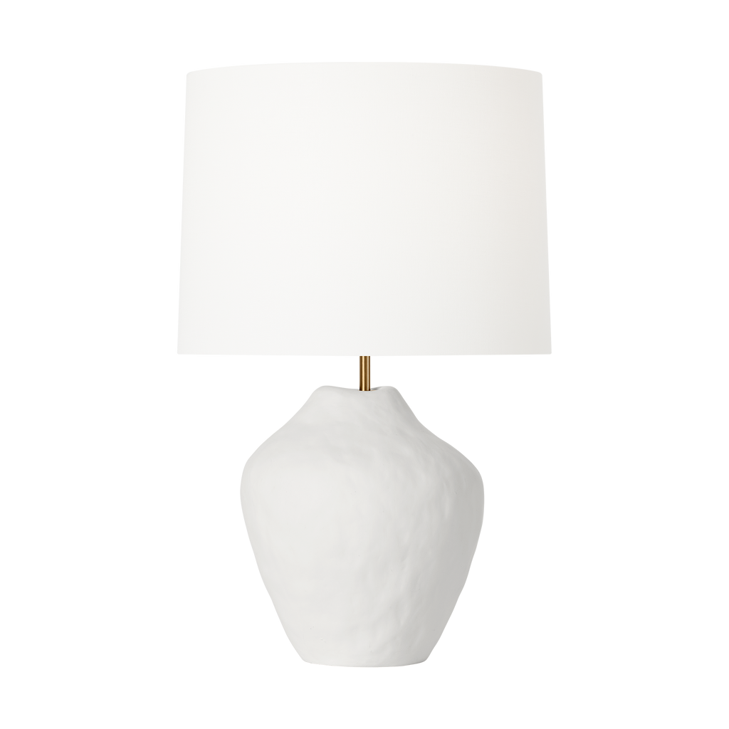 Cadley Medium Table Lamp Matte White Ceramic Bulbs Included