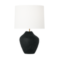 Cadley Medium Table Lamp Rough Black Ceramic Bulbs Inc
