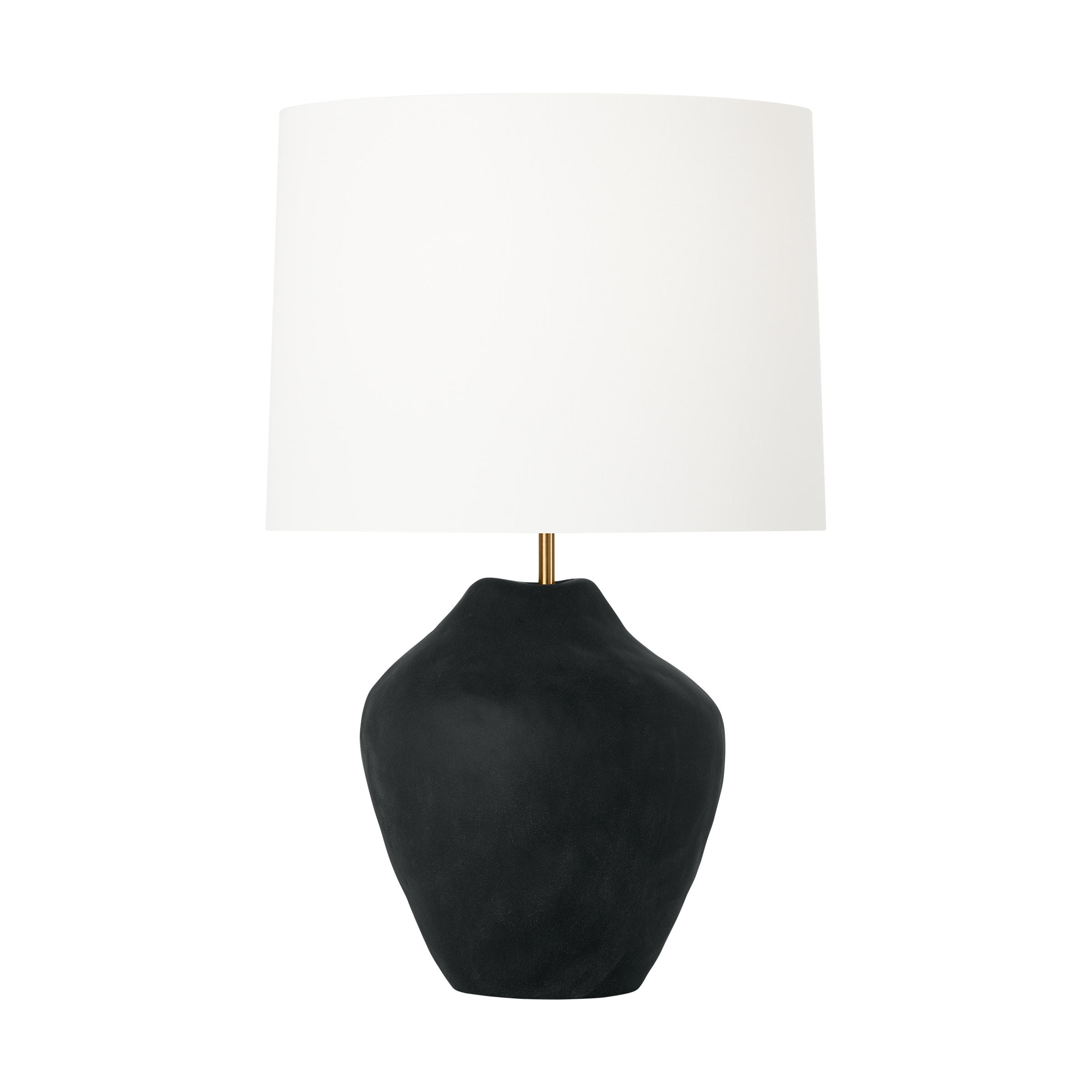 Cadley Medium Table Lamp Rough Black Ceramic Bulbs Inc