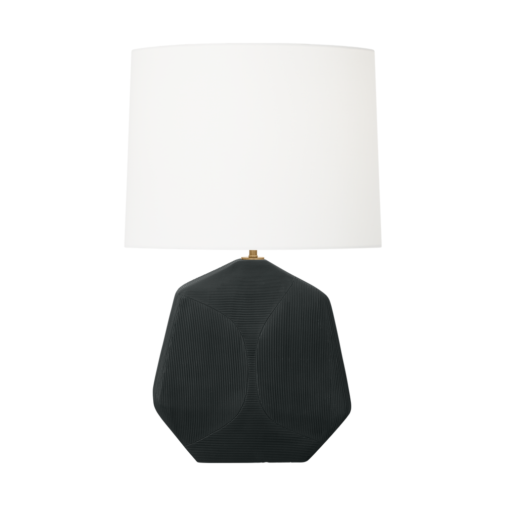 Tallulah Medium Table Lamp Rough Black Ceramic Bulbs Inc
