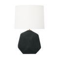 Tallulah Medium Table Lamp Rough Black Ceramic Bulbs Inc