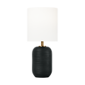 Fanny Small Table Lamp Rough Black Ceramic Bulbs Inc