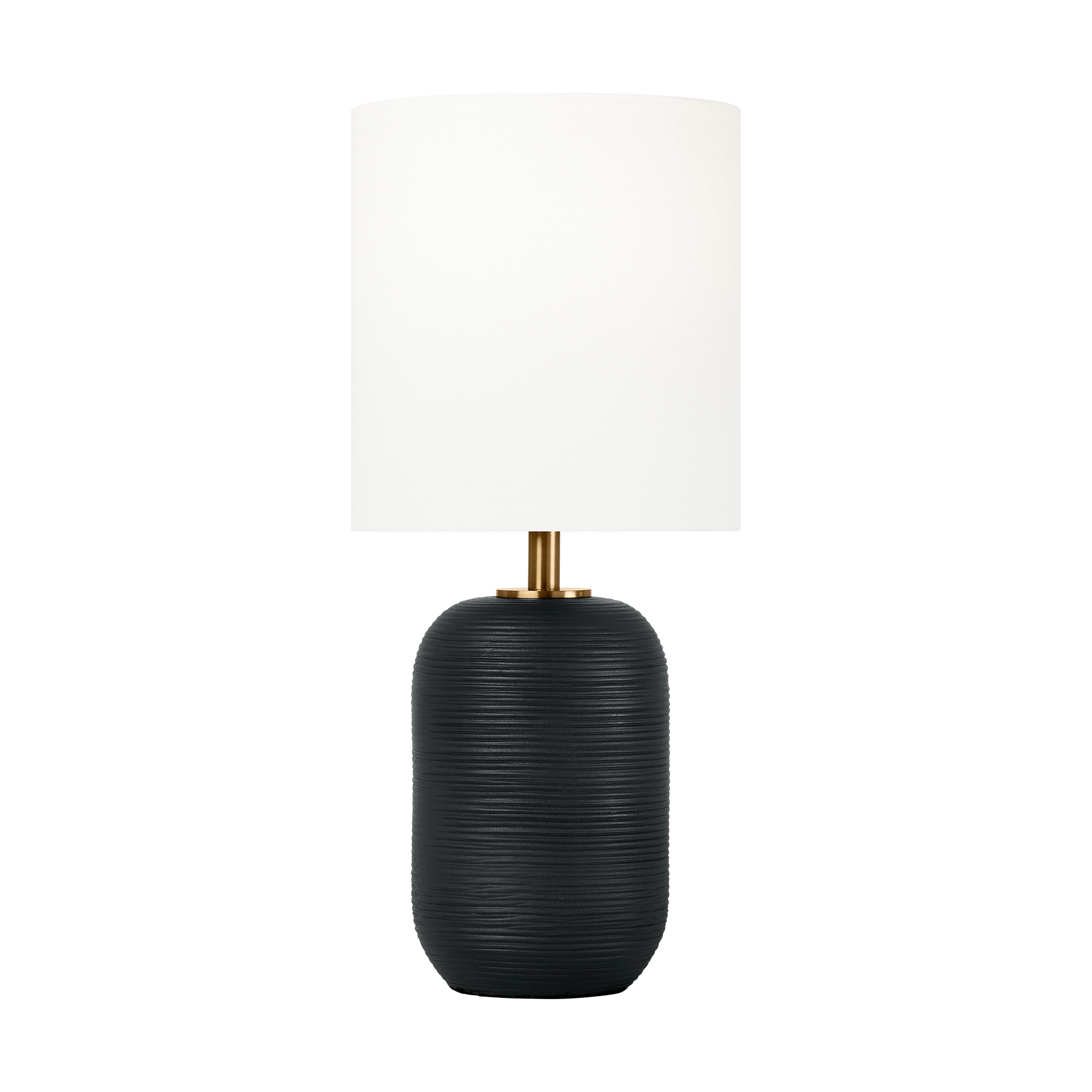 Fanny Small Table Lamp Rough Black Ceramic Bulbs Inc