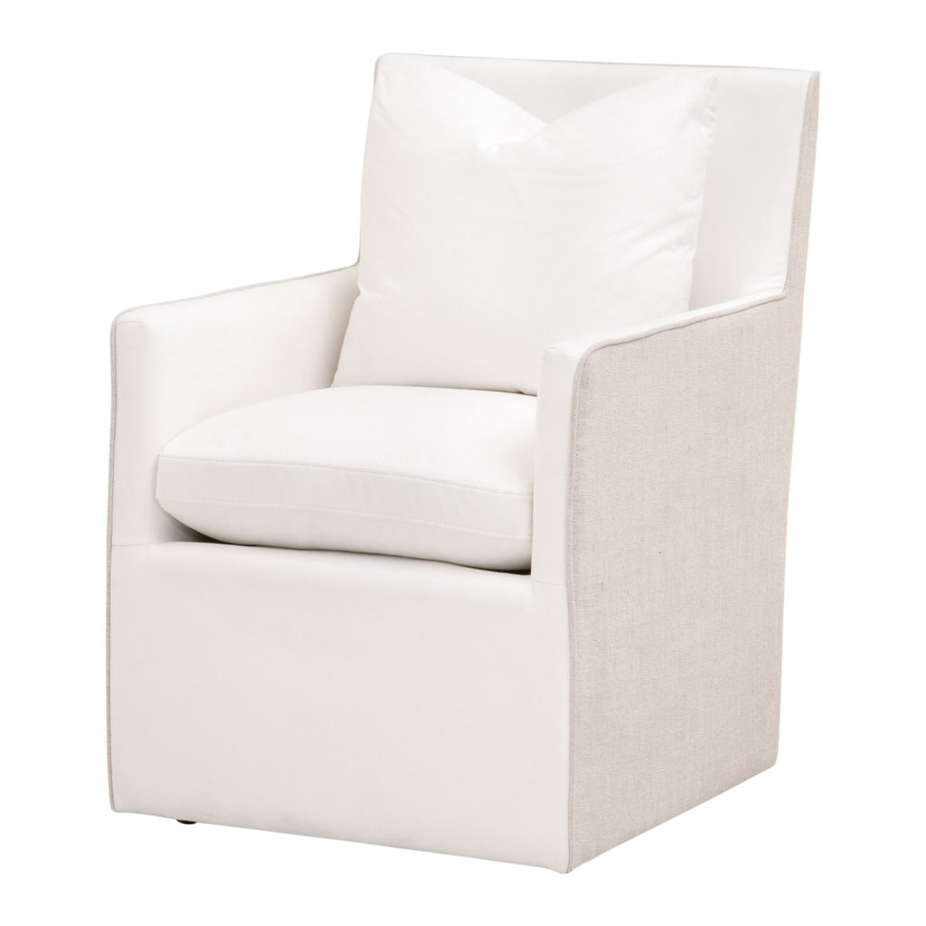 Harmony Arm Chair with Casters | LiveSmart Peyton Pearl