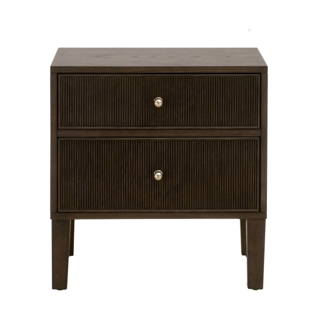 Highland 2-Drawer Nightstand | Dutch Brown Oak