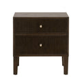Highland 2-Drawer Nightstand | Dutch Brown Oak