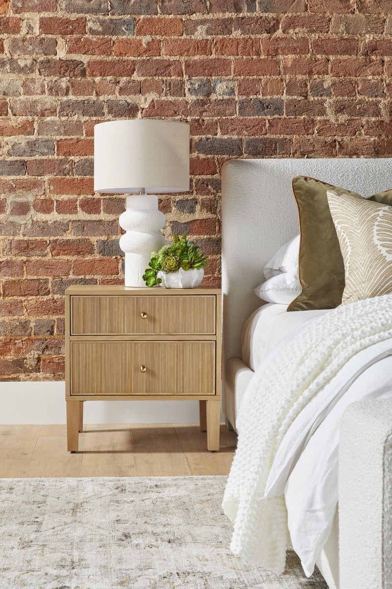 Highland 2-Drawer Nightstand | Natural Oak