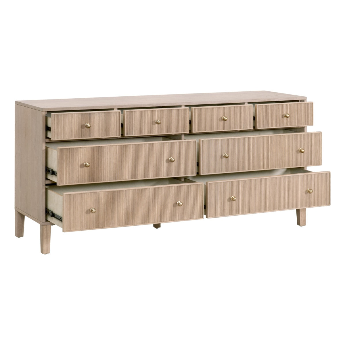Highland 8-Drawer Double Dresser | Natural Oak