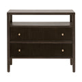 Highland Open Shelf 2-Drawer Nightstand | Dutch Brown Oak