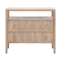 Highland Open Shelf 2-Drawer Nightstand | Natural Oak