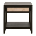 Holland 1-Drawer Side Table | Brushed Black Acacia