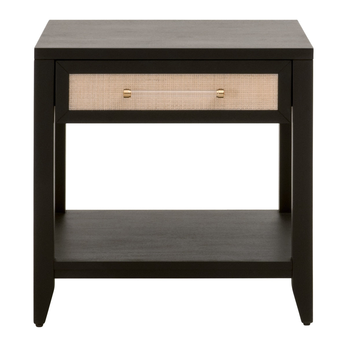 Holland 1-Drawer Side Table | Brushed Black Acacia