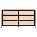 Holland 6-Drawer Double Dresser | Brushed Black Acacia