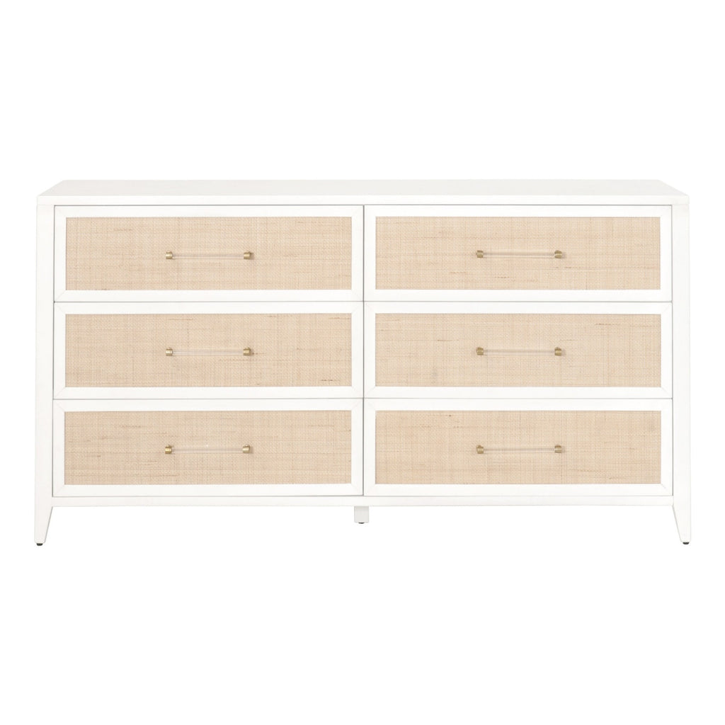 Holland 6-Drawer Double Dresser | Matte White
