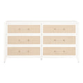 Holland 6-Drawer Double Dresser | Matte White