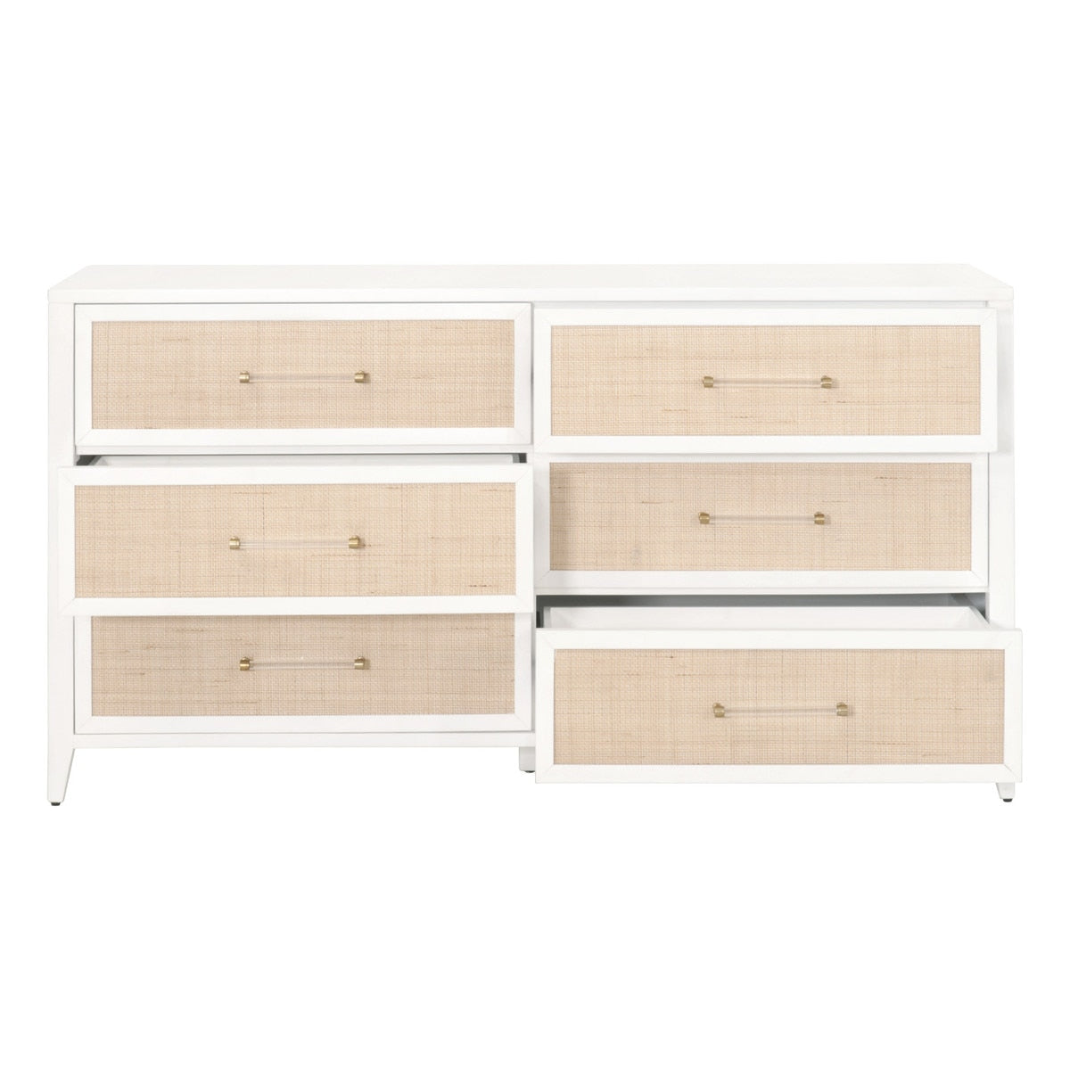 Holland 6-Drawer Double Dresser | Matte White