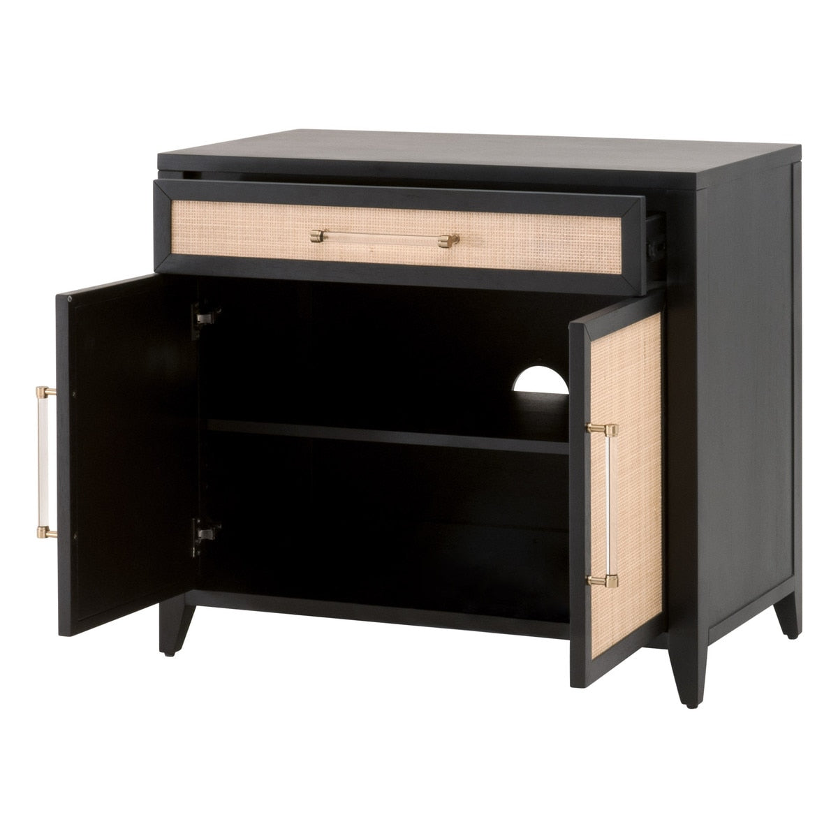 Holland Media Chest | Brushed Black Acacia