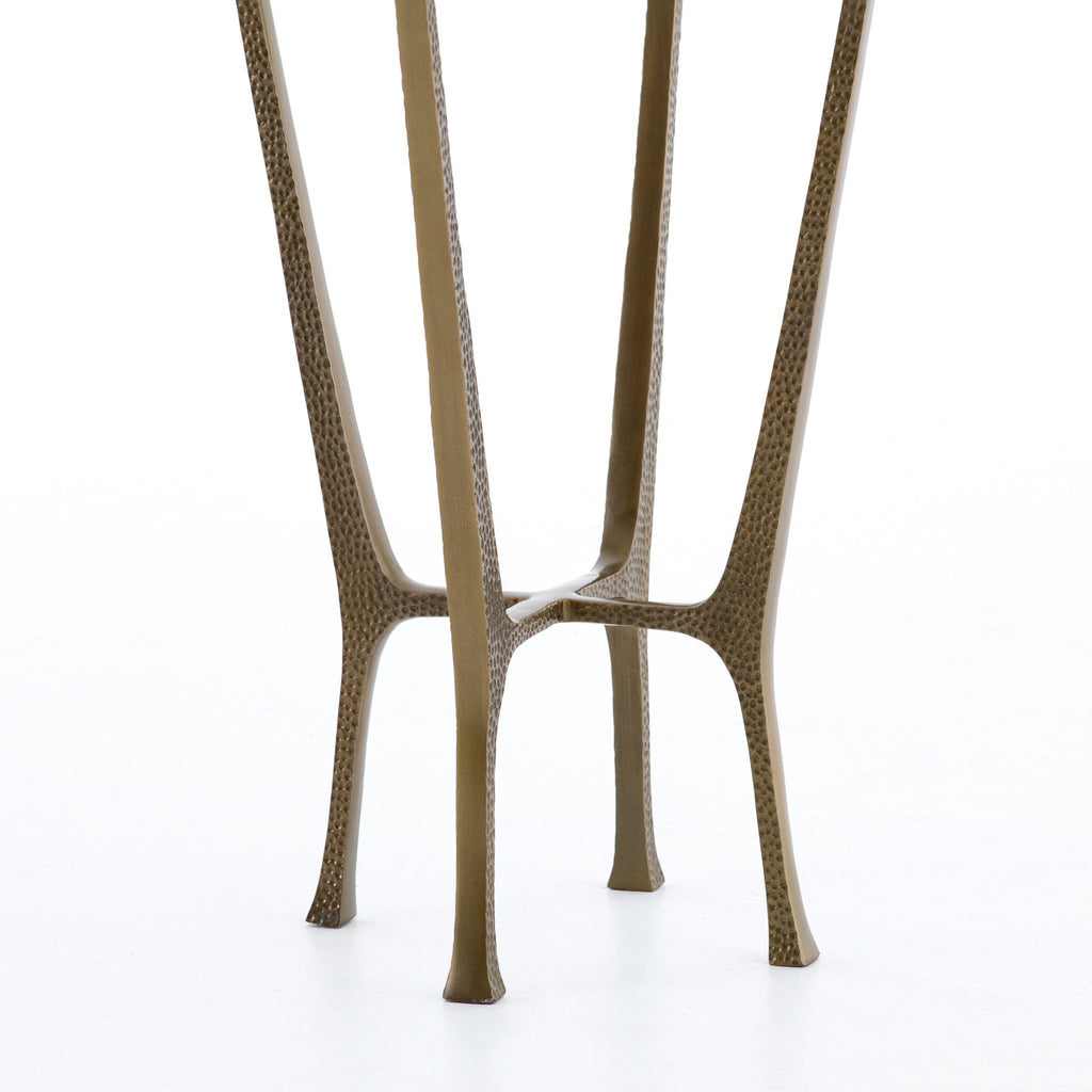 Creighton End Table - Aged Brass
