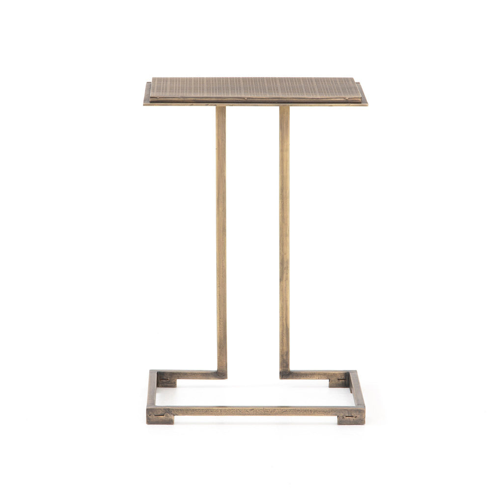 Acid Etch C Table - Acid Etched Aged Brass