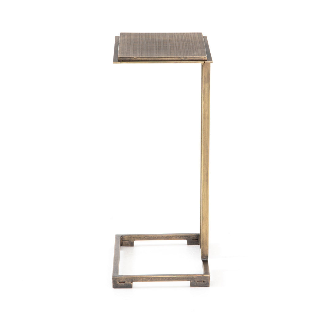 Acid Etch C Table - Acid Etched Aged Brass