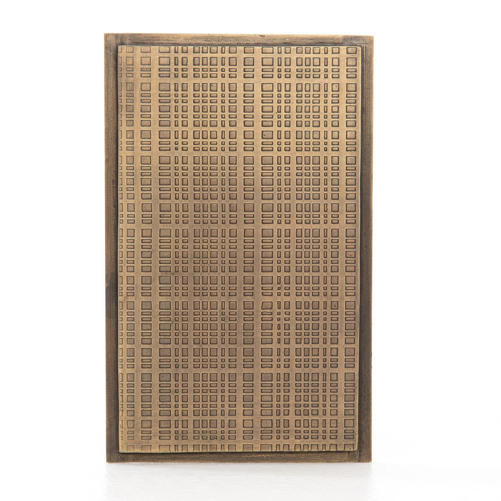 Acid Etch C Table - Acid Etched Aged Brass