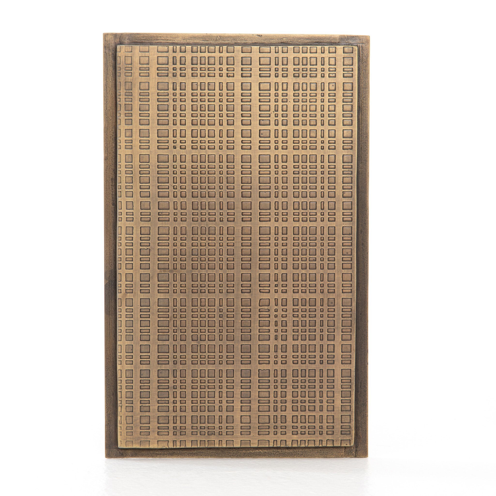 Acid Etch C Table - Acid Etched Aged Brass