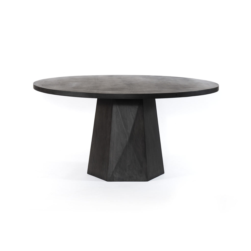 Kesling Round Dining Table - Coal Mango