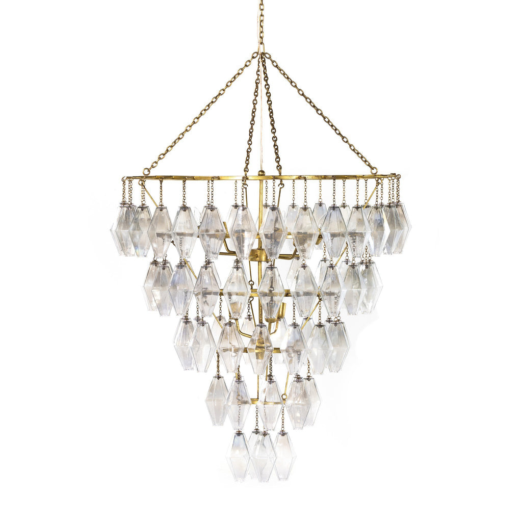 Adeline Large Round Chandelier - Gold Leaf