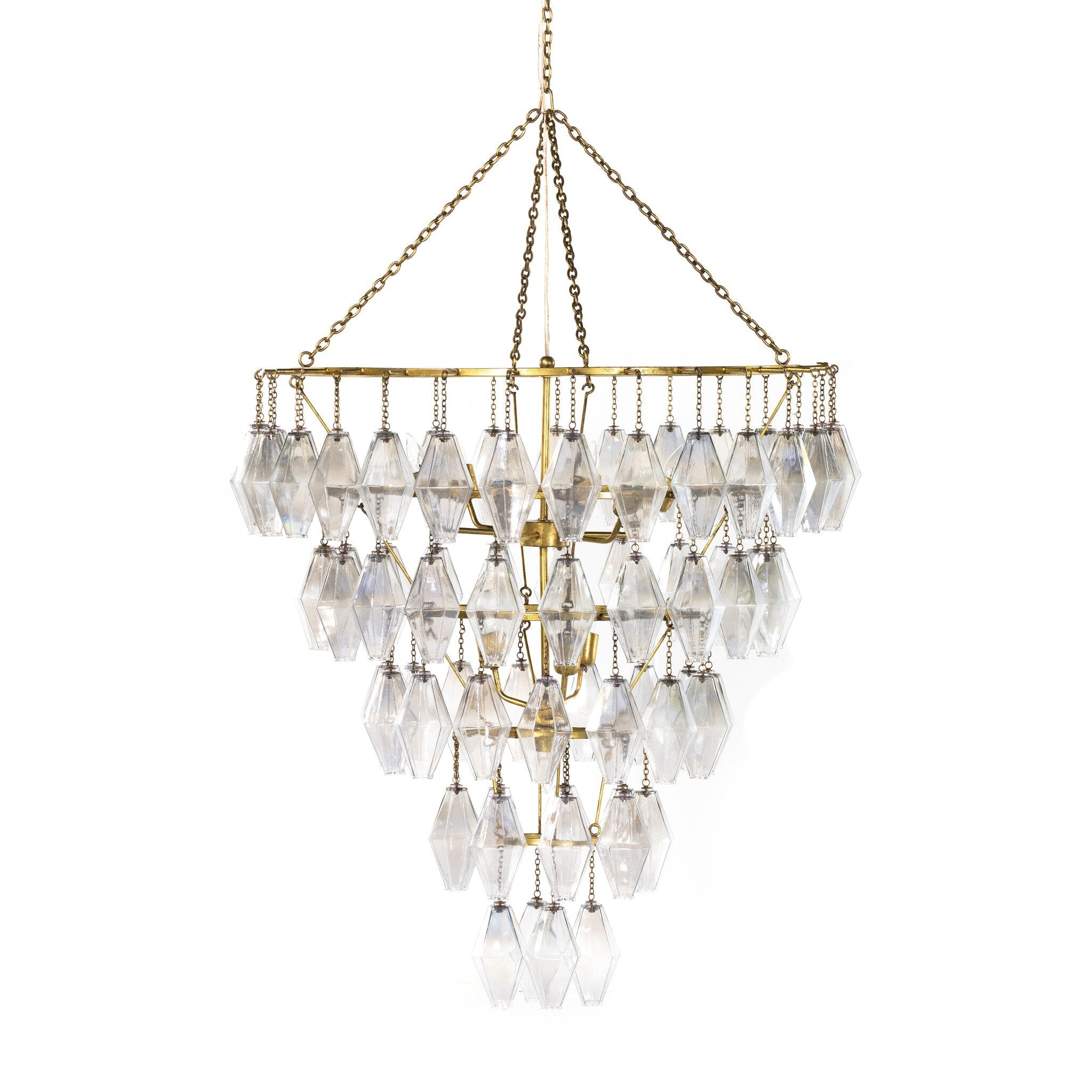 Adeline Large Round Chandelier - Gold Leaf