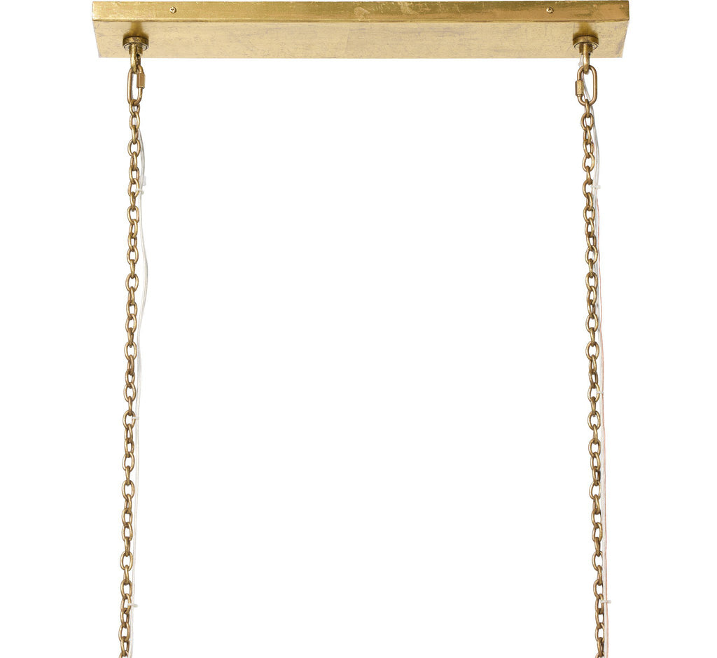 Adeline Rectangular Chandelier - Gold Leaf