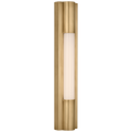 Ellington 16" Slimline Bath Light | Hand-Rubbed Antique Brass | White Glass