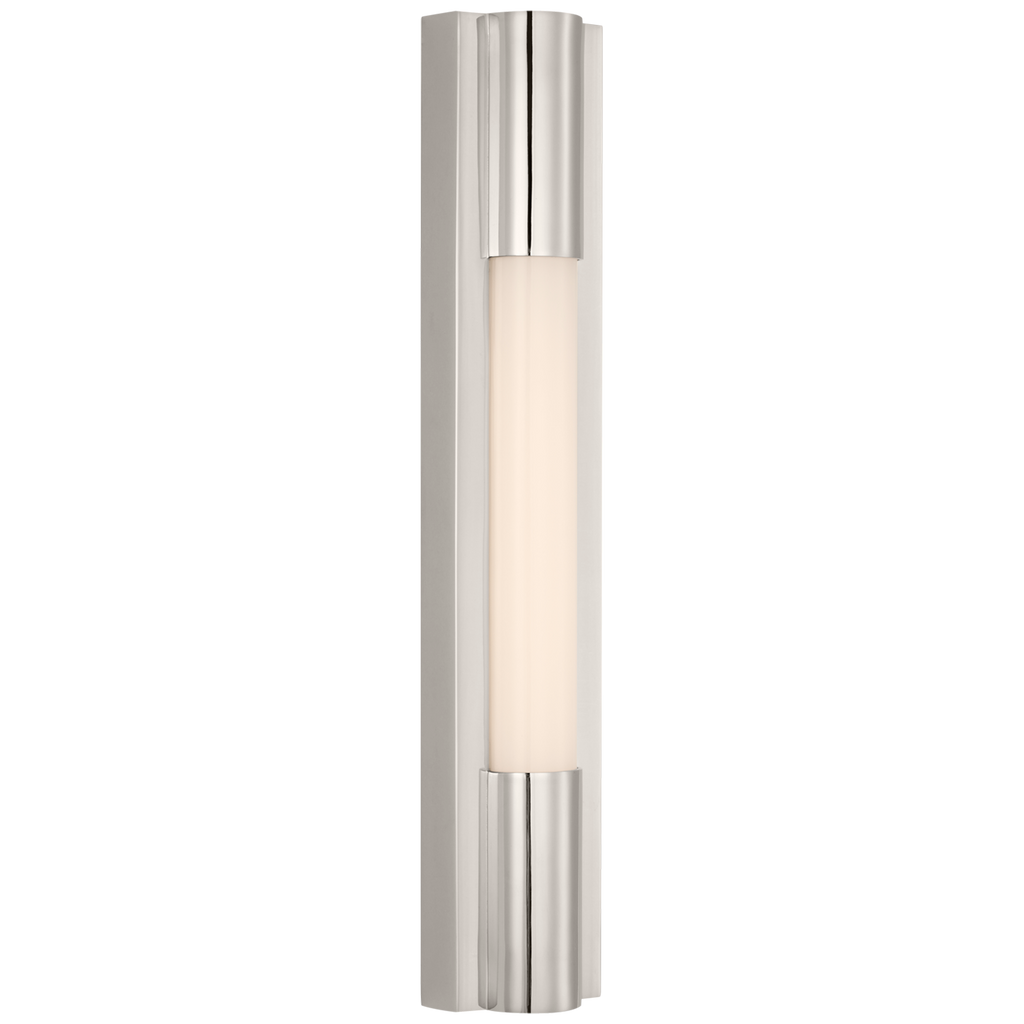 Ellington 16" Slimline Bath Light | Polished Nickel | White Glass