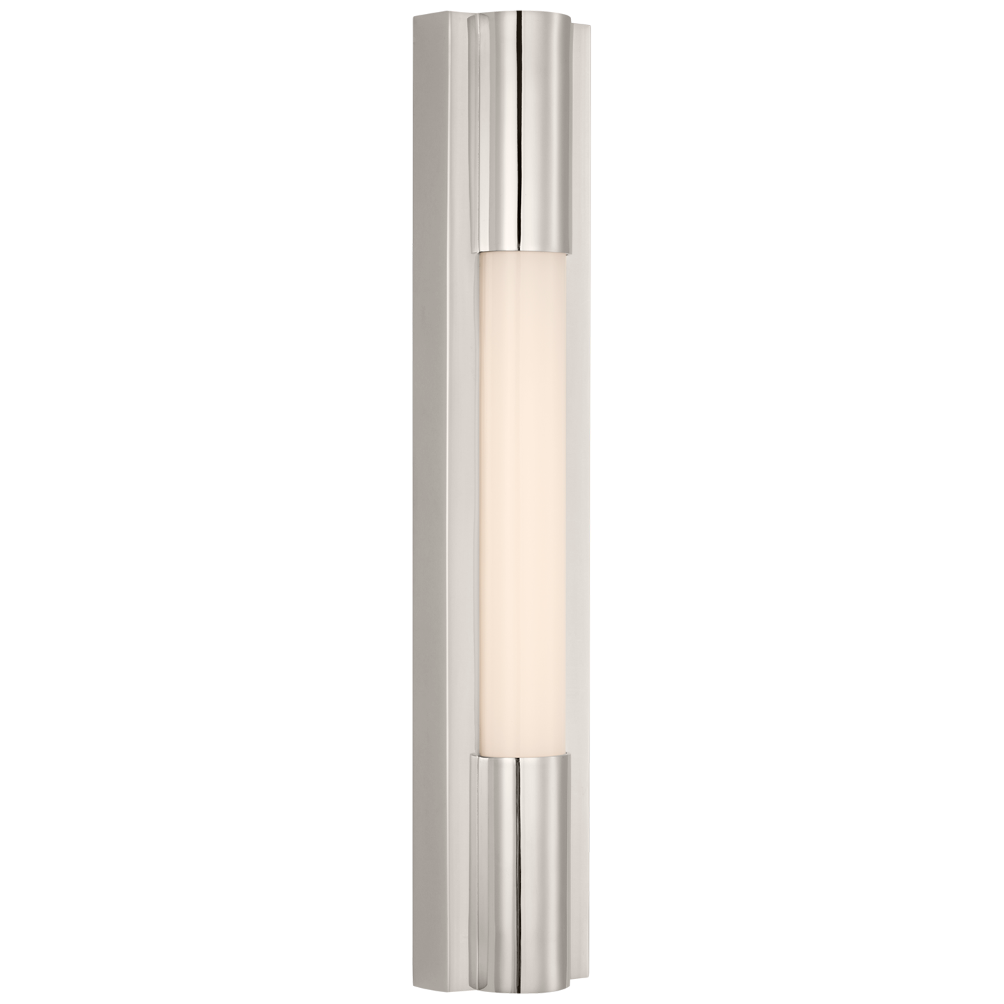 Ellington 16" Slimline Bath Light | Polished Nickel | White Glass