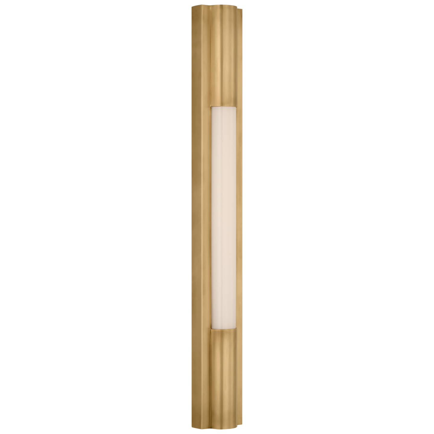 Ellington 24" Slimline Bath Light | Hand-Rubbed Antique Brass | White Glass