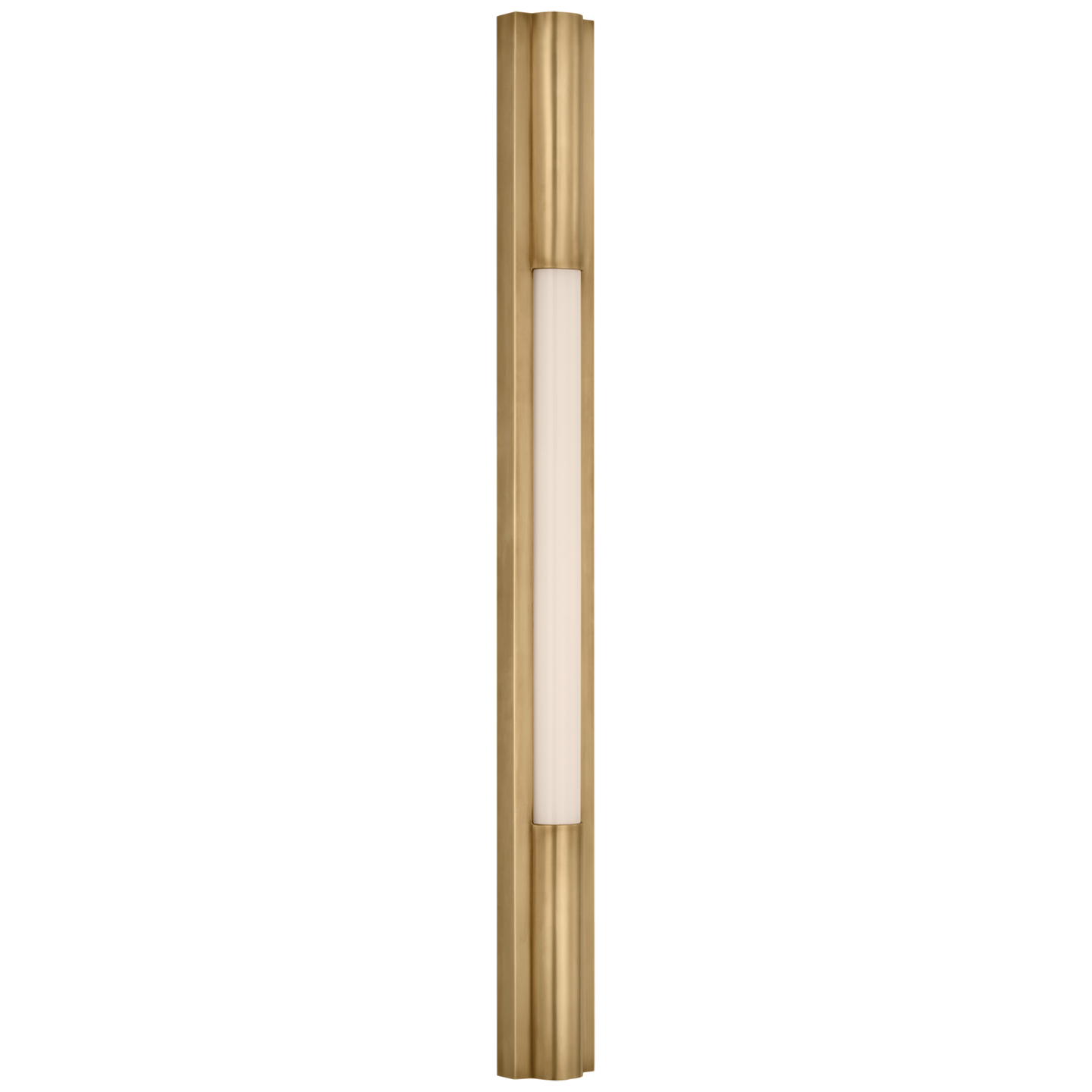 Ellington 32" Slimline Bath Light | Hand-Rubbed Antique Brass | White Glass