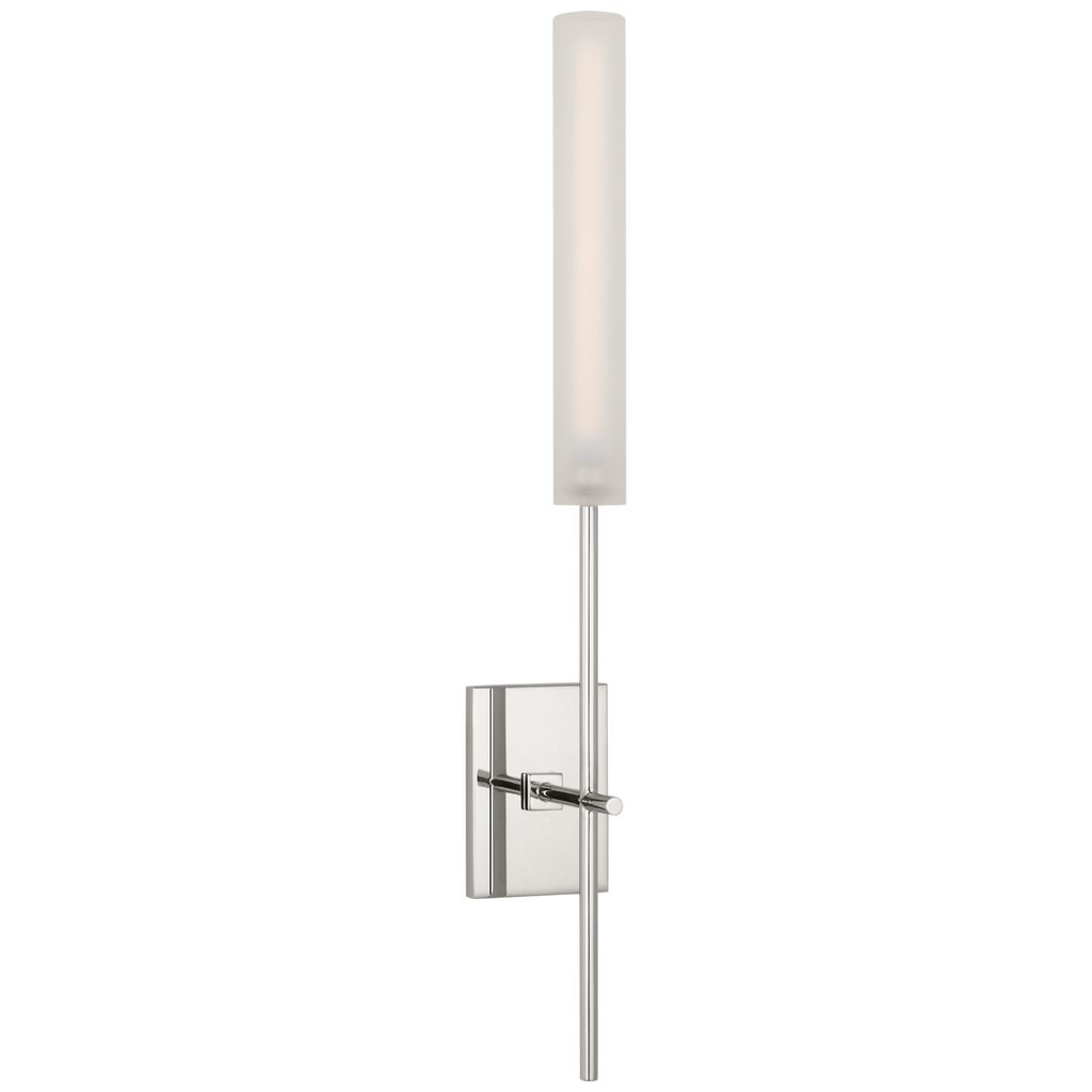 Fay 18" Sconce | Polished Nickel | Frosted Glass