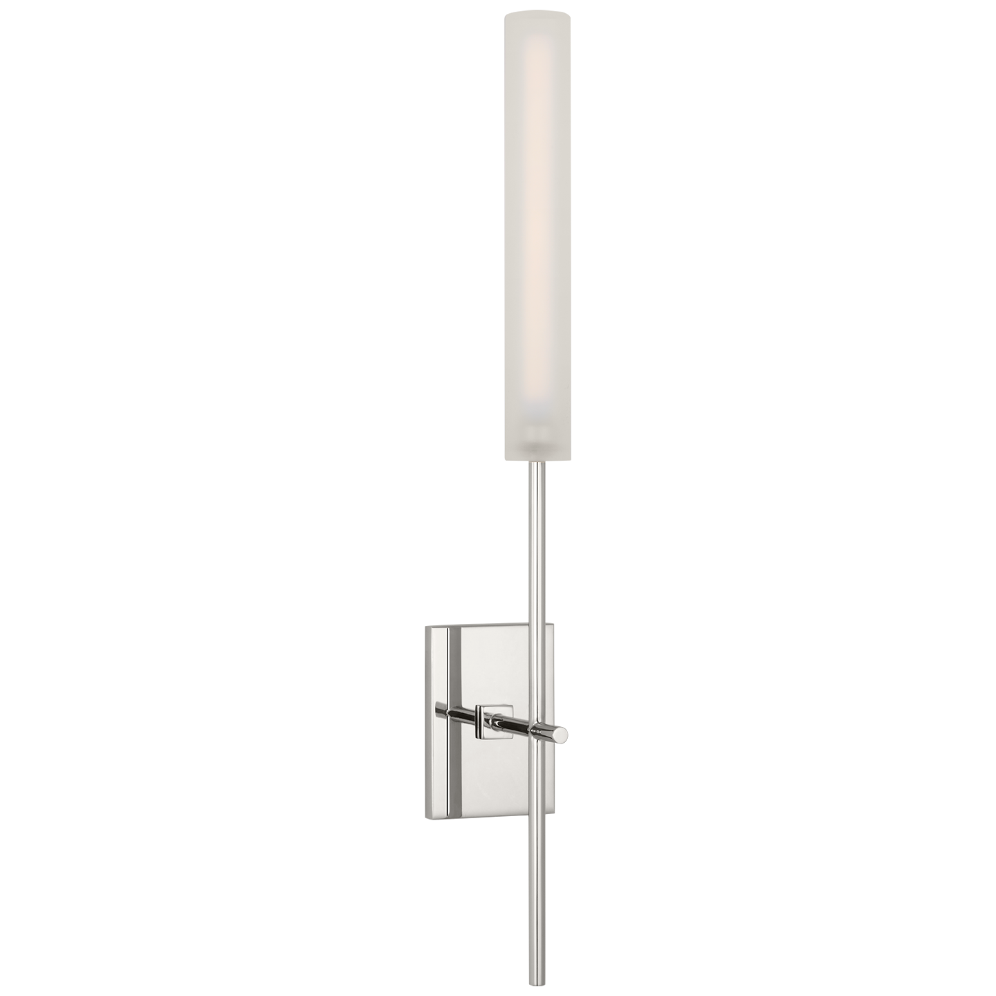 Fay 18" Sconce | Polished Nickel | Frosted Glass