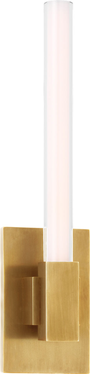 Mafra Small Sconce | Hand-Rubbed Antique Brass | White Glass
