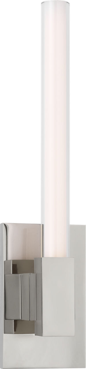 Mafra Small Sconce | Polished Nickel | White Glass