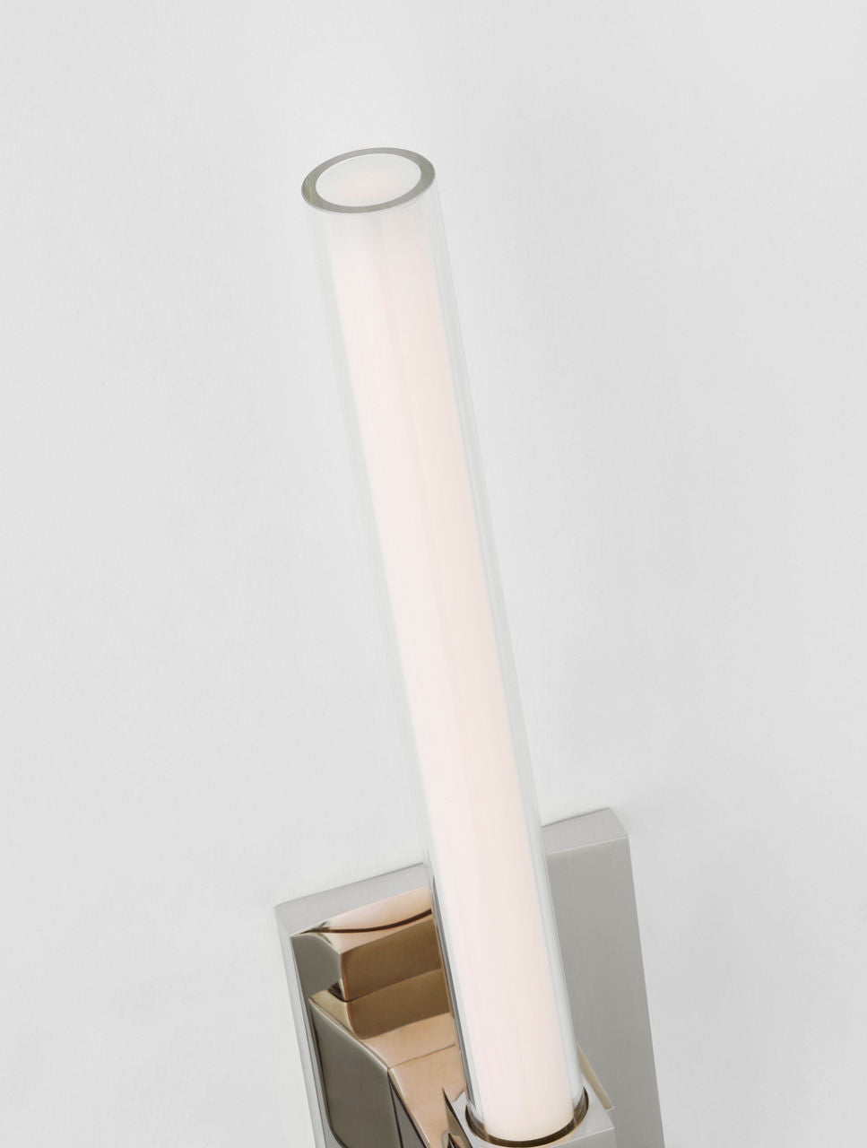 Mafra Small Sconce | Polished Nickel | White Glass