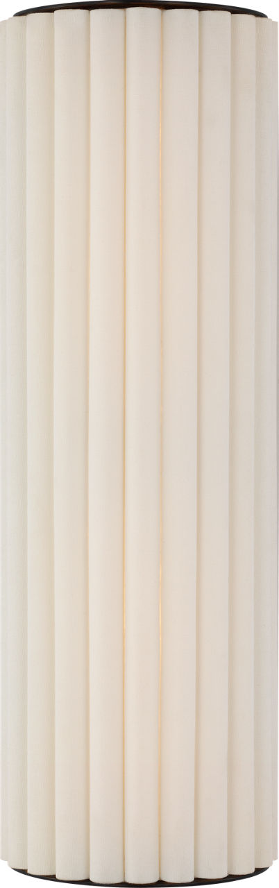 Palati Large Tall Sconce | Bronze | Linen Shade